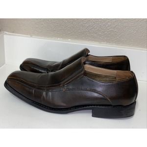 J.Ferrar JF Oxford Loafer Slip On Men's Dress Shoes Brown Leather Sz 11 014-2901